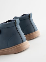 Navy Blue Wide Fit (G) Warm Lined Touch Fastening Boots - Image 4 of 5