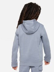 Nike Blue Logo Fleece Hoodie - Image 2 of 6