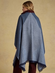 Блакитний в горошок - Joules Jacquard Large Poncho - Image 2 of 7