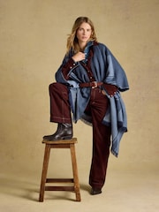 Блакитний в горошок - Joules Jacquard Large Poncho - Image 4 of 7