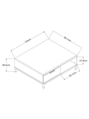 Light Bronx Coffee Table With Drawers - Image 3 of 7