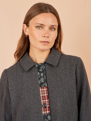 Yumi Grey Patchwork Boxy Jacket - Image 4 of 5