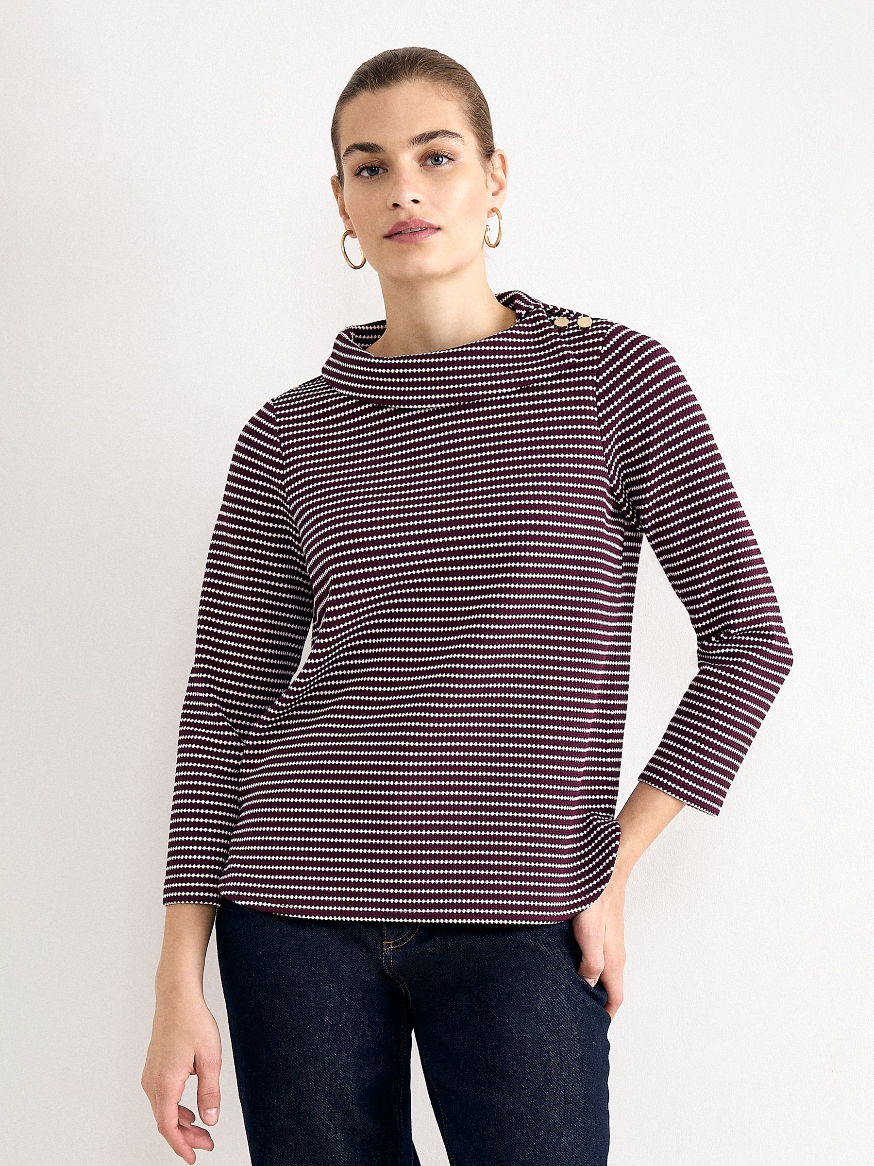Phase Eight Women's Wine Remy Textured Top In | : Size 18 - Image 1