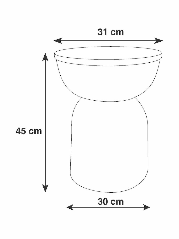 Silver Loxley Metal Drum Side Table - Image 1 of 3