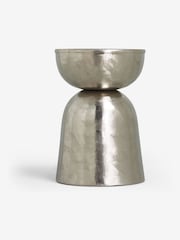 Silver Loxley Metal Drum Side Table - Image 3 of 3