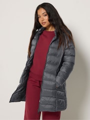M&Co Black Petite Padded Hooded Coat - Image 1 of 6