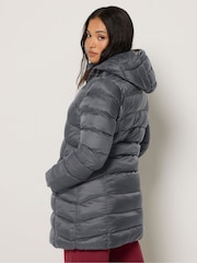 M&Co Black Petite Padded Hooded Coat - Image 3 of 6