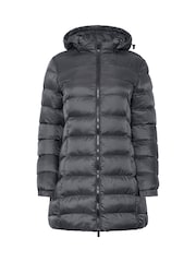 M&Co Black Petite Padded Hooded Coat - Image 5 of 6