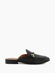 Dune London Black Glowed Slimsole Backless Snaffle Mules - Image 1 of 5