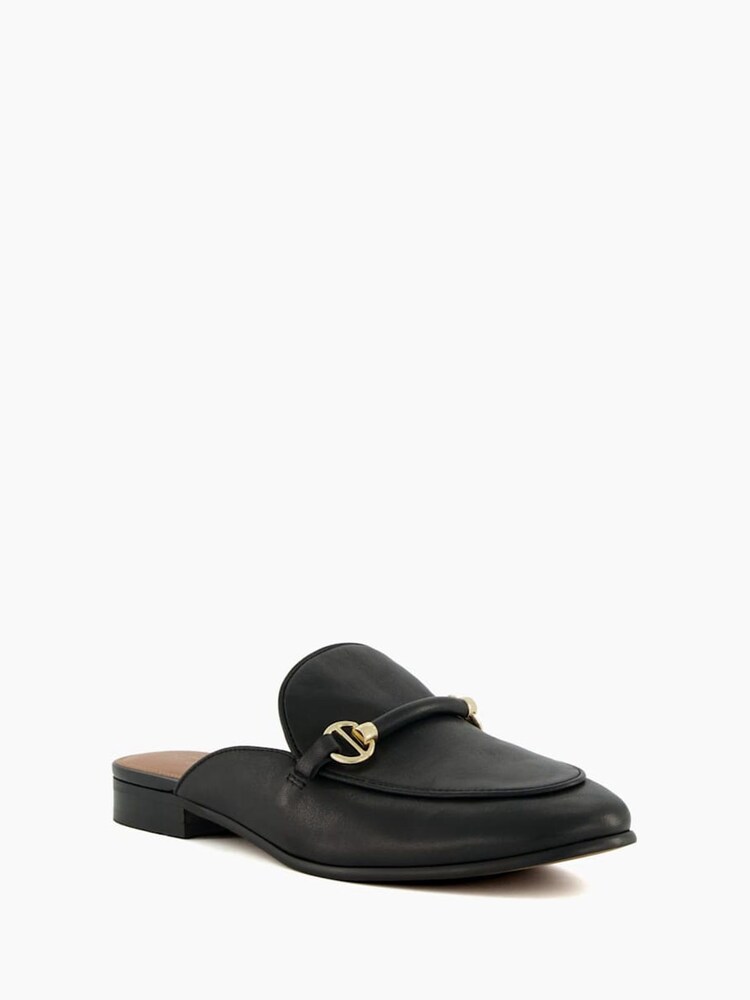 Dune London Black Glowed Slimsole Backless Snaffle Mules - Image 2 of 5