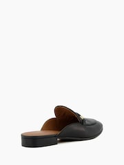 Dune London Black Glowed Slimsole Backless Snaffle Mules - Image 3 of 5