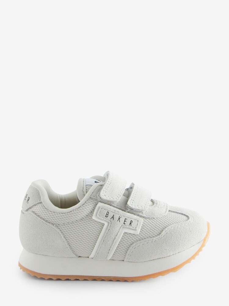 Baker by Ted Baker Boys Stone Suede Logo Trainers - Image 1 of 6