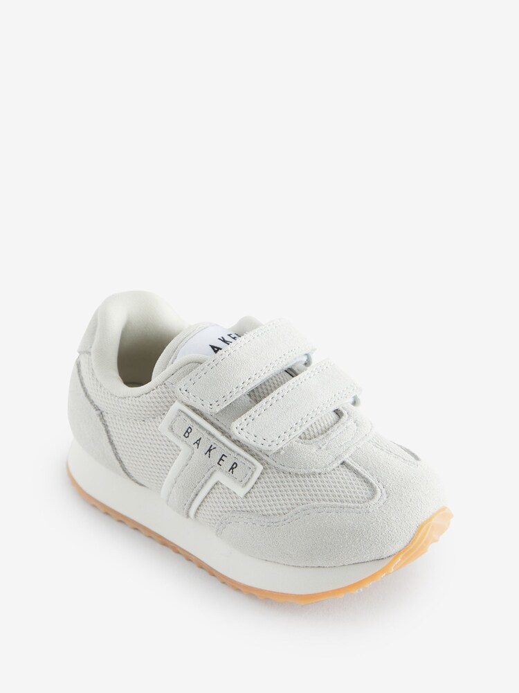 Baker by Ted Baker Boys Stone Suede Logo Trainers - Image 2 of 6