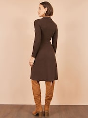 Yumi Rib Knit Midi Košulja haljina sa Snaffle Kaiševi - Slika 5 od 5
