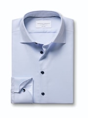 Γαλάζιο - Πουκάμισο Charles Tyrwhitt με ελαστικό τελείωμα χωρίς σίδερο - Εικόνα 4 από 6