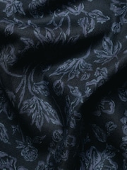 Charles Tyrwhitt Blue Non-Iron Stretch Floral Print Slim Fit Shirt - Image 7 of 7