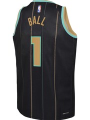 Nike Black Charlotte Hornets Jordan Brand City Edition Swingman Jersey 22 - LaMelo Ball Youth - Image 3 of 3