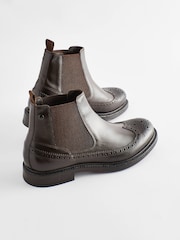 Black Toe Cap Boots - Image 3 of 4