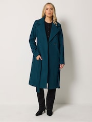 Long Tall Sally Blue Wrap Coat - Image 1 of 6