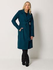 Long Tall Sally Blue Wrap Coat - Image 2 of 6