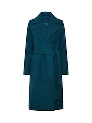 Long Tall Sally Blue Wrap Coat - Image 5 of 6