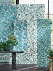 Clarke & Clarke William Morris Designs Plum Purple Strawberry Thief 10.05M Wallpaper - Image 1 of 2