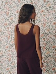 סגול שזיף - Laura Ashley לאונג' טופ גופיה סרוג - תמונה 3 מתוך 8
