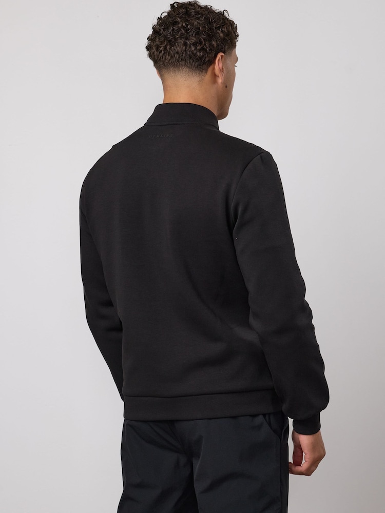 Gym King Black Signature Hybrid Bomber Jacket - Image 2 of 4 Gym King Black Signature Hybrid Bomber Jacket - Image 2 of 4