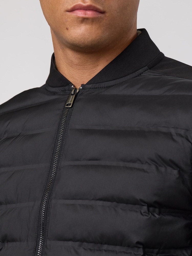 Gym King Black Signature Hybrid Bomber Jacket - Image 4 of 4 Gym King Black Signature Hybrid Bomber Jacket - Image 4 of 4