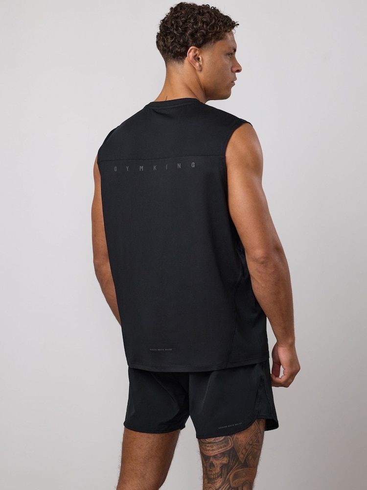 Gym King Black Purpose Vest - Image 2 of 4