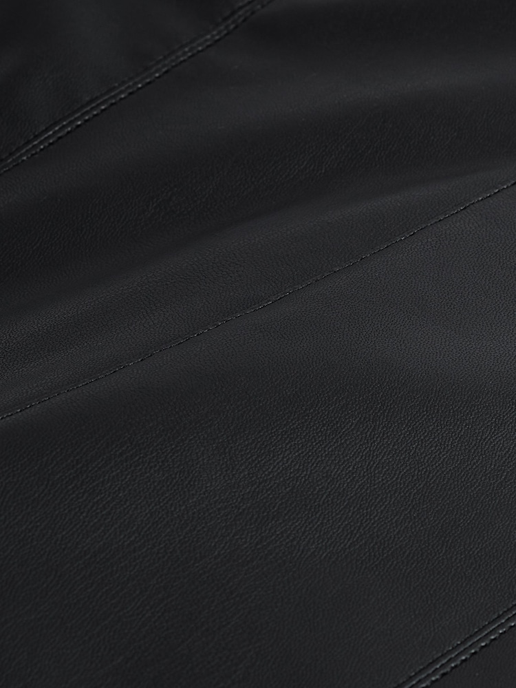 Black PU Faux Leather Leggings - Image 6 of 6 Black PU Faux Leather Leggings - Image 6 of 6