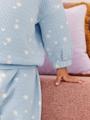 Blue Floral Quilted Pyjamas (9mths-16yrs) - Image 4 of 8