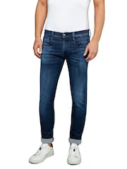 Replay Dark Blue Hyper Cloud Denim Anbass Hyperflex Slim Fit Jeans - Image 1 of 4