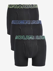 Under Armour Black Ground 100% Cotton Performance Boxers 3 Pack - Image 1 of 6