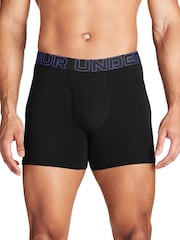Under Armour Black Ground 100% Cotton Performance Boxers 3 Pack - Image 2 of 6