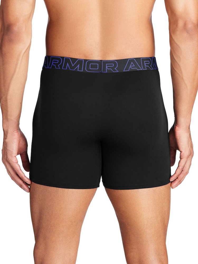 Under Armour Black Ground 100% Cotton Performance Boxers 3 Pack - Image 3 of 6