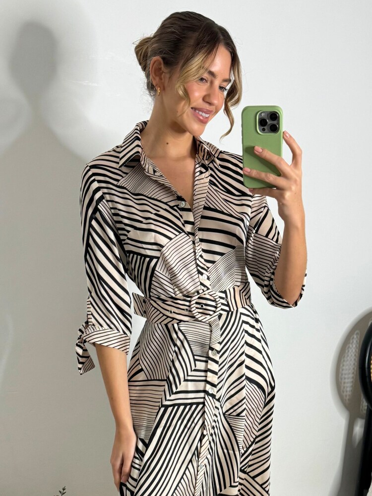 Style Cheat White Daphne Belted Shirt Midaxi Dress - Image 2 of 4 Style Cheat White Daphne Belted Shirt Midaxi Dress - Image 2 of 4