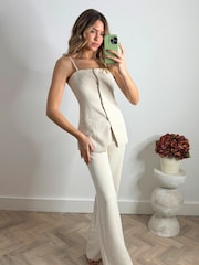 Style Cheat Natural Lyra Straight Leg Trousers - Image 3 of 5