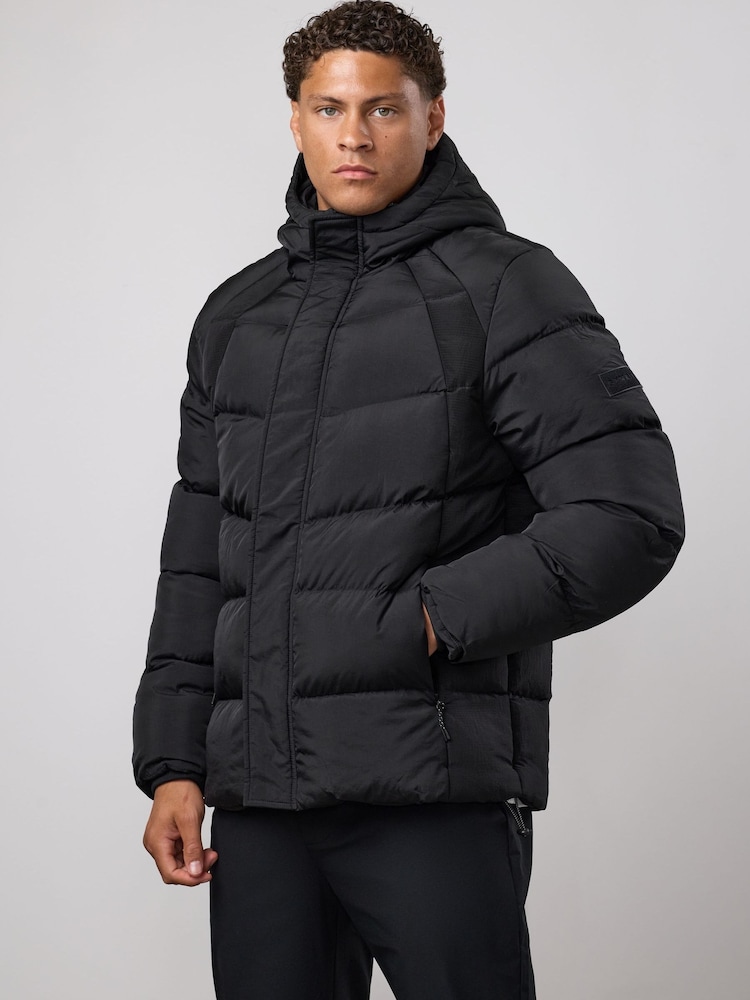 Gym King Black Precision Puffer Jacket - Image 3 of 3 Gym King Black Precision Puffer Jacket - Image 3 of 3