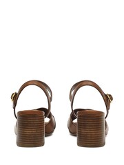 Radley London Cherry Garden Pier Brown Crossover Block Heeled Sandals - Image 2 of 3