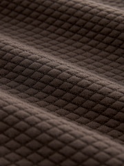 Mocha Brown Texture Bomber Jacket - Image 9 of 9
