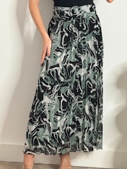 Style Cheat Multi Demi Belted Pleated Midi Skirt - Image 4 of 5