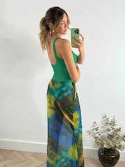 Style Cheat Green Malibu Sheer Beach Maxi Skirt - Image 2 of 5