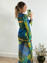 Style Cheat Green Malibu Sheer Beach Maxi Skirt - Image 4 of 5