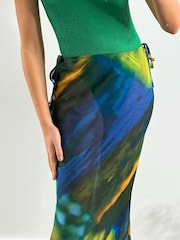 Style Cheat Green Malibu Sheer Beach Maxi Skirt - Image 5 of 5