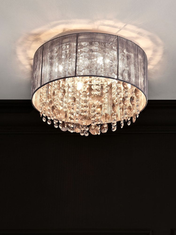 Grey Palazzo Flush Ceiling Light - Image 1 of 5