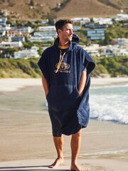 Animal Blue Mens Jacob Organic Towelling Poncho - Image 1 of 9