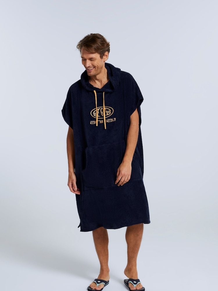 Animal Blue Mens Jacob Organic Towelling Poncho - Image 2 of 9