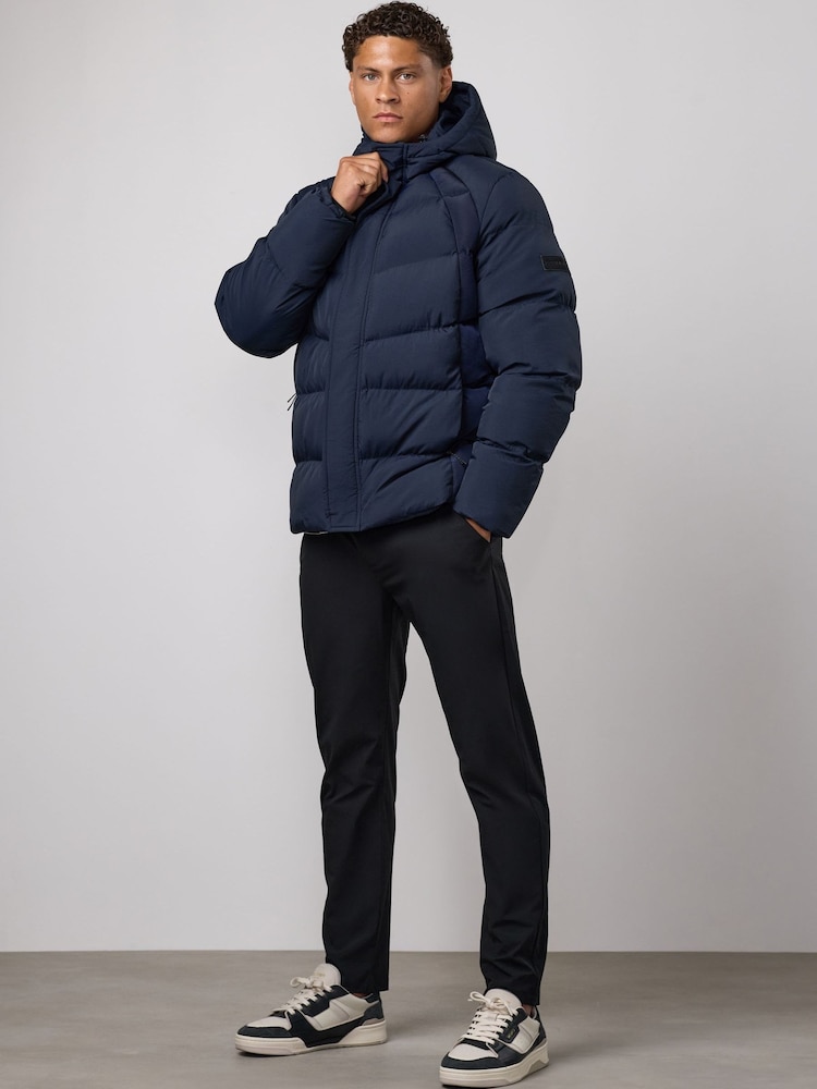 Gym King Blue Precision Puffer Jacket - Image 1 of 4 Gym King Blue Precision Puffer Jacket - Image 1 of 4