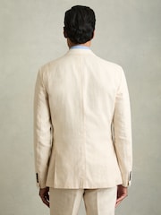 Reiss Stone Kin Slim Fit Single Breasted Linen Blazer - Image 5 of 6